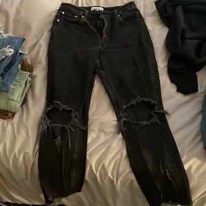 Black Abercrombie curve love jeans